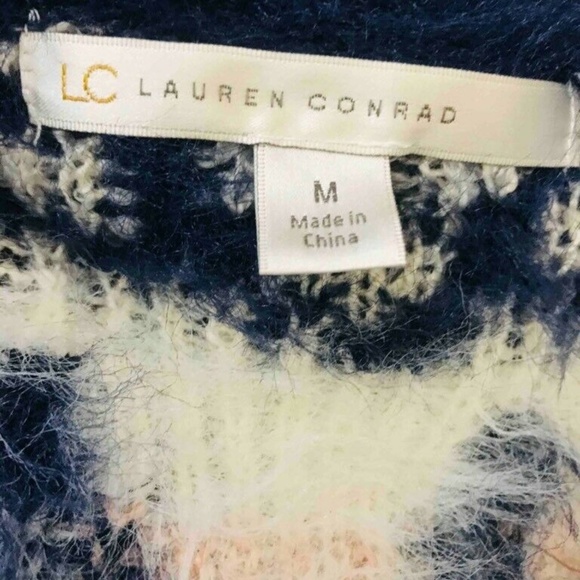 LC Lauren Conrad Womens Pullover Sweater Blue M - Picture 3 of 8